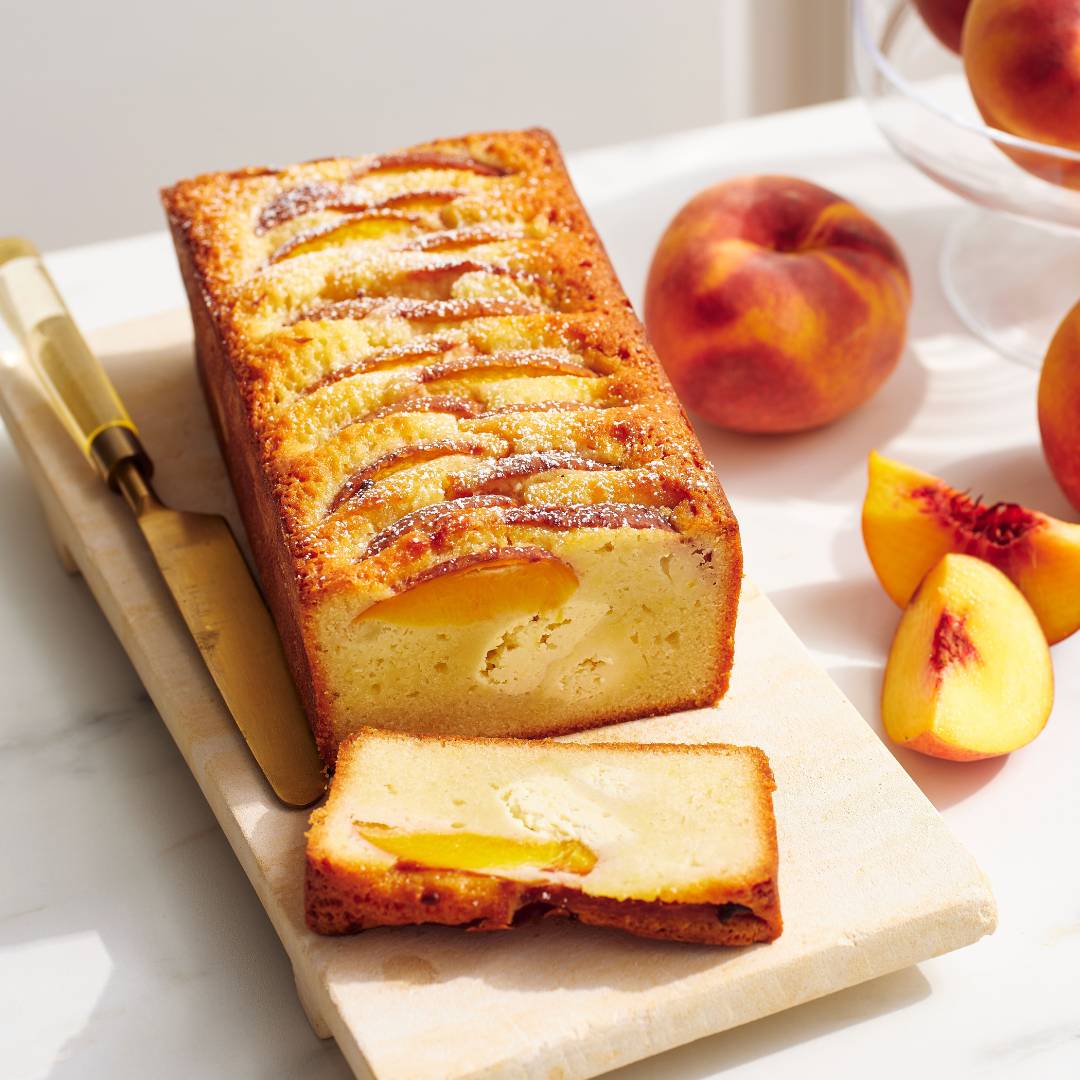Peach loaf cake