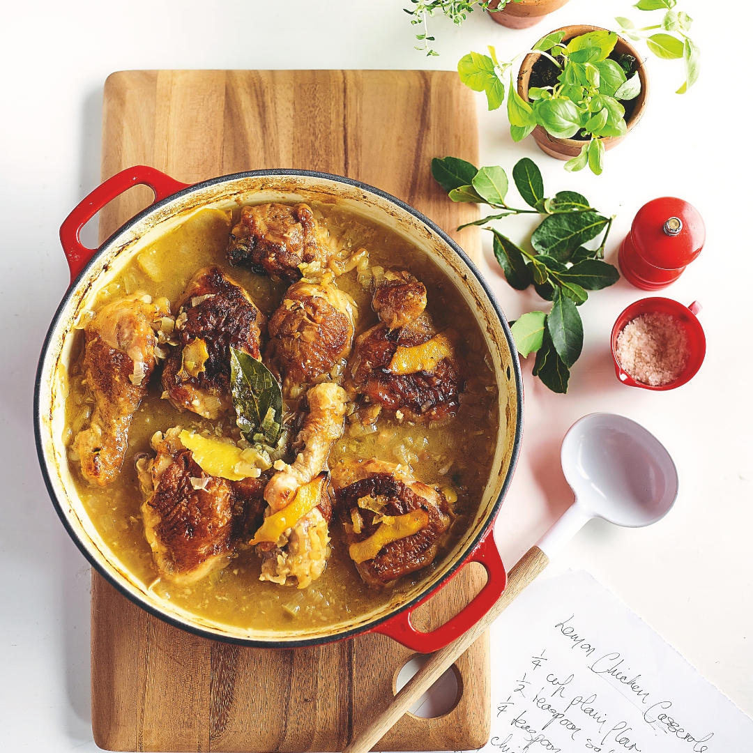 Julie Goodwin’s slow-roasted lemon garlic chicken casserole