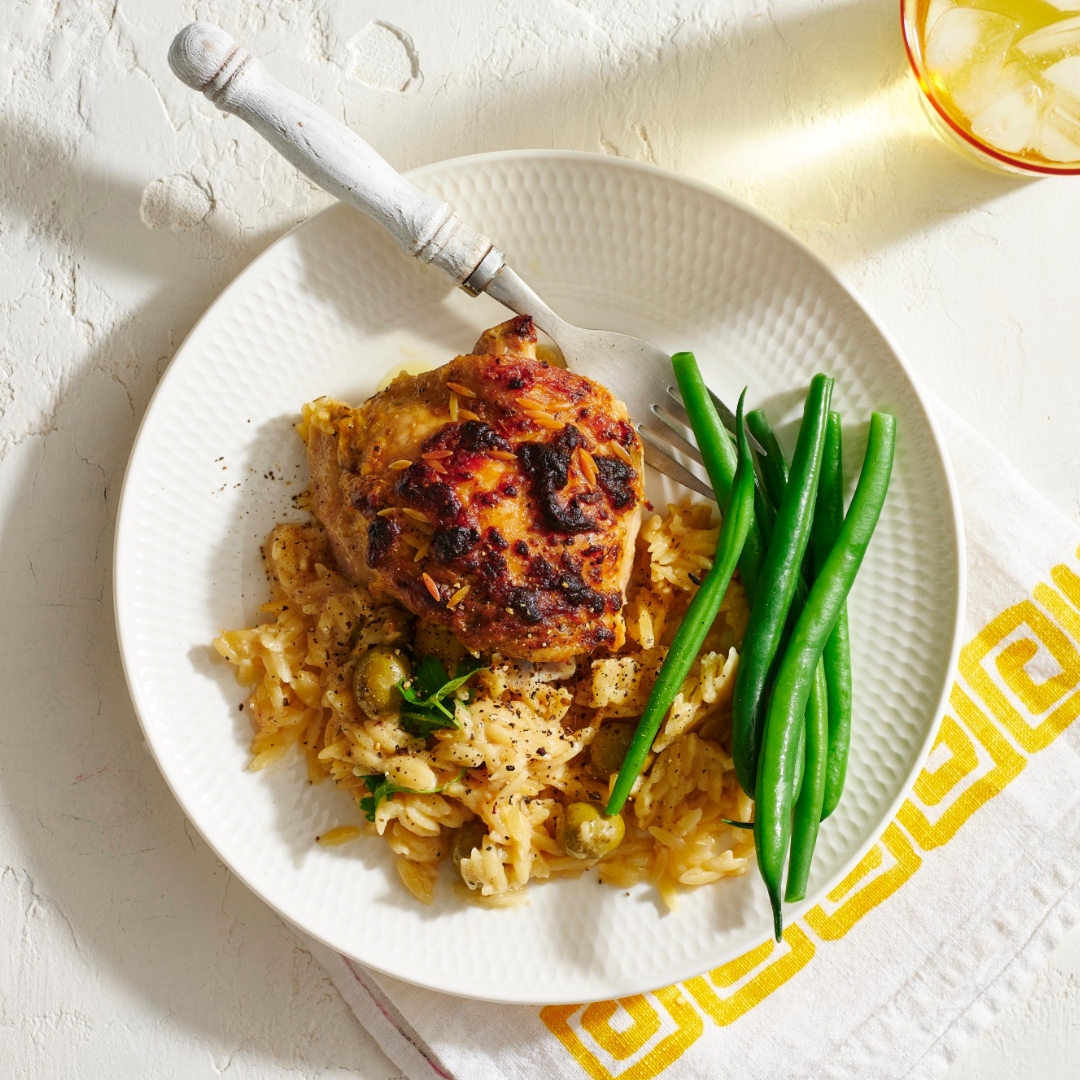 Julie Goodwin’s Greek lemon chicken with orzo