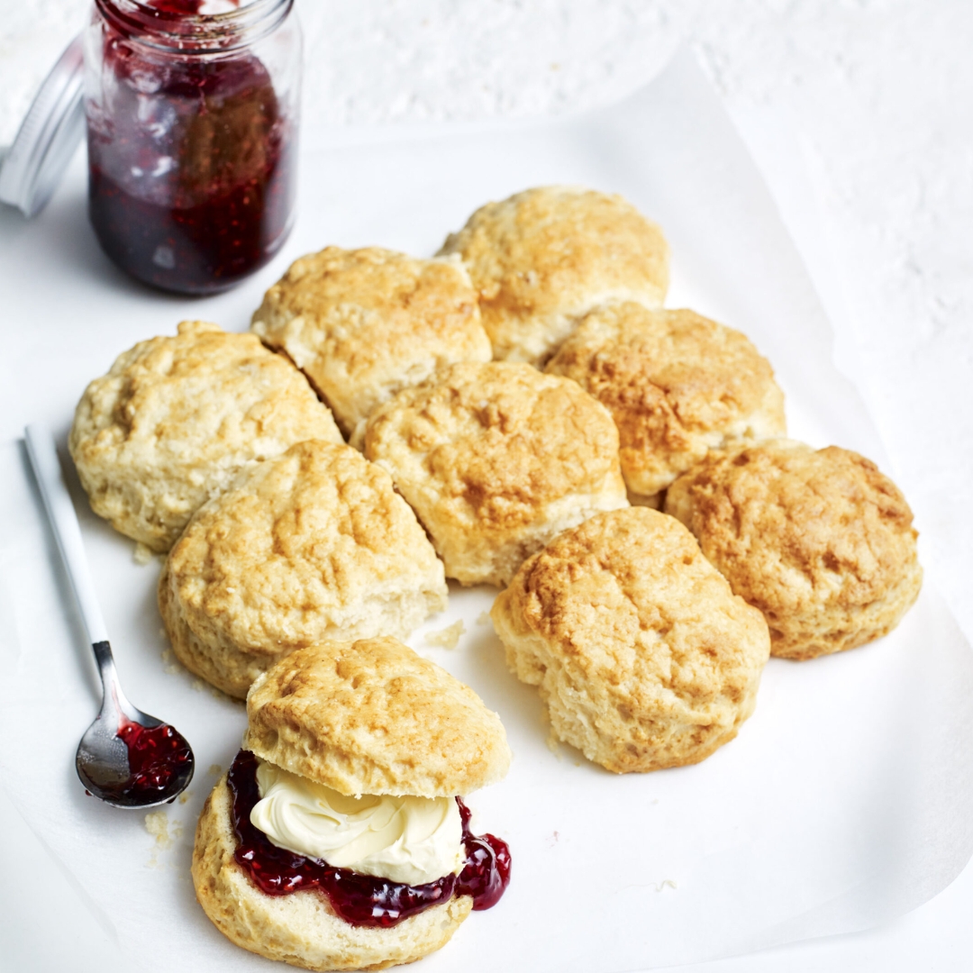Air fryer lemon curd scones